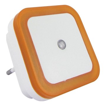 Veilleuse LED à capteur crépusculaire, 0,5W/230V, orange