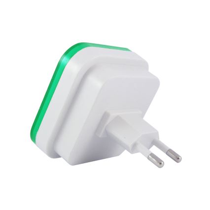 Veilleuse LED avec capteur crépusculaire LED/0,5W/230V verte