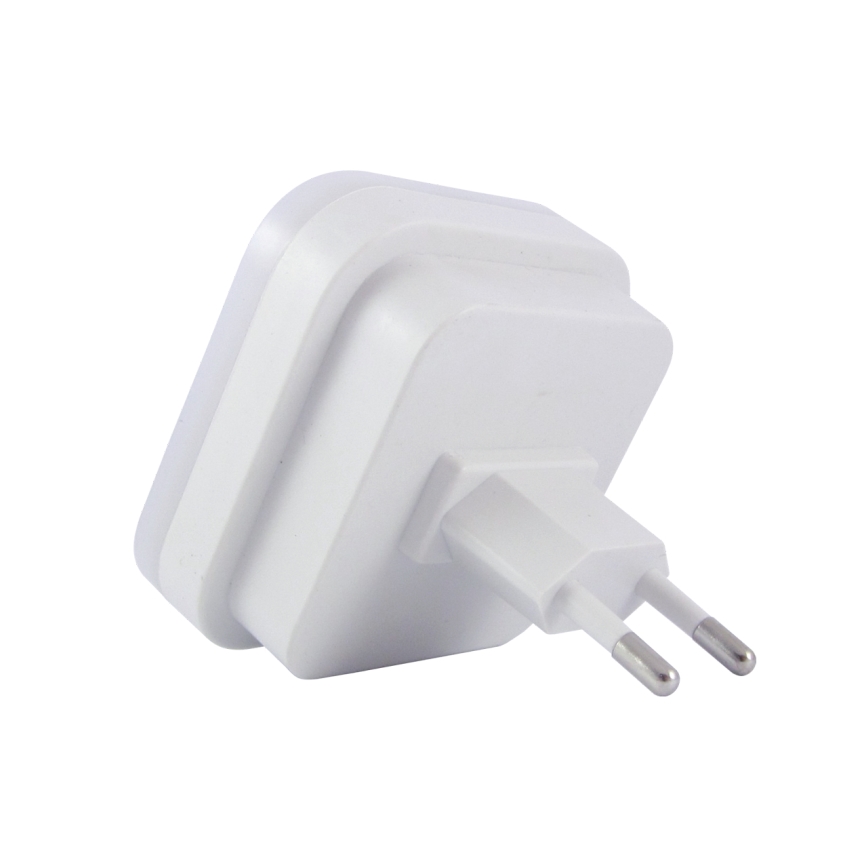 Veilleuse LED avec capteur de mouvement et capteur crépusculaire LED/0,5W/230V blanche