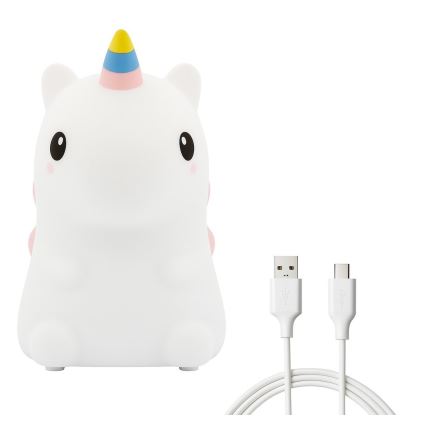 Veilleuse tactile rechargeable à intensité variable LED RGBW pour enfants UNICORN LED/1W/5V 1200 mAh
