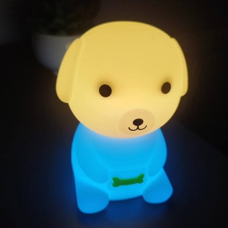 Veilleuse rechargeable pour enfants LED RGBW à intensité variable LED/2,5W/5V 3000K 1200 mAh motif chien