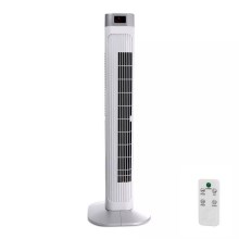 Ventilateur à colonne avec indicateur de température et télécommande 55W/230V