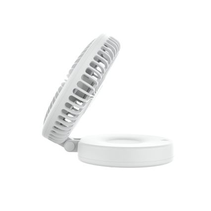 Ventilateur de bureau rechargeable 10W/5V 2400 mAh blanc