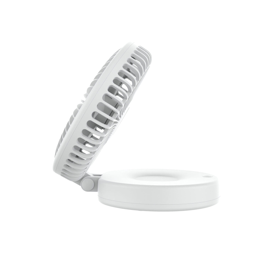 Ventilateur de bureau rechargeable 10W/5V 2400 mAh blanc