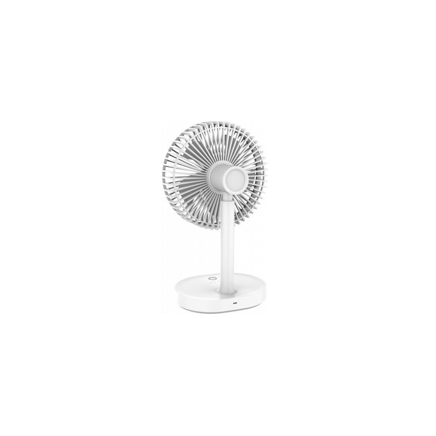 Ventilateur de bureau rechargeable avec lampe LED 3000mA/3,7V USB-C
