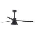 Ventilateur de plafond AMELIA L CONE LED 20W 230V 2700/3500/5000K noir 132 cm Wi-Fi Tuya + télécommande