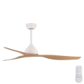 Ventilateur de plafond d. 132 cm beige/blanc + télécommande