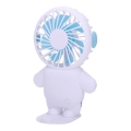 Ventilateur de poche rechargeable 4,5W/5V 500 mAh blanc/bleu