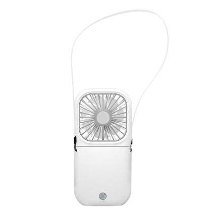 Ventilateur de poche rechargeable 5 W/5 V 2500 mAh blanc