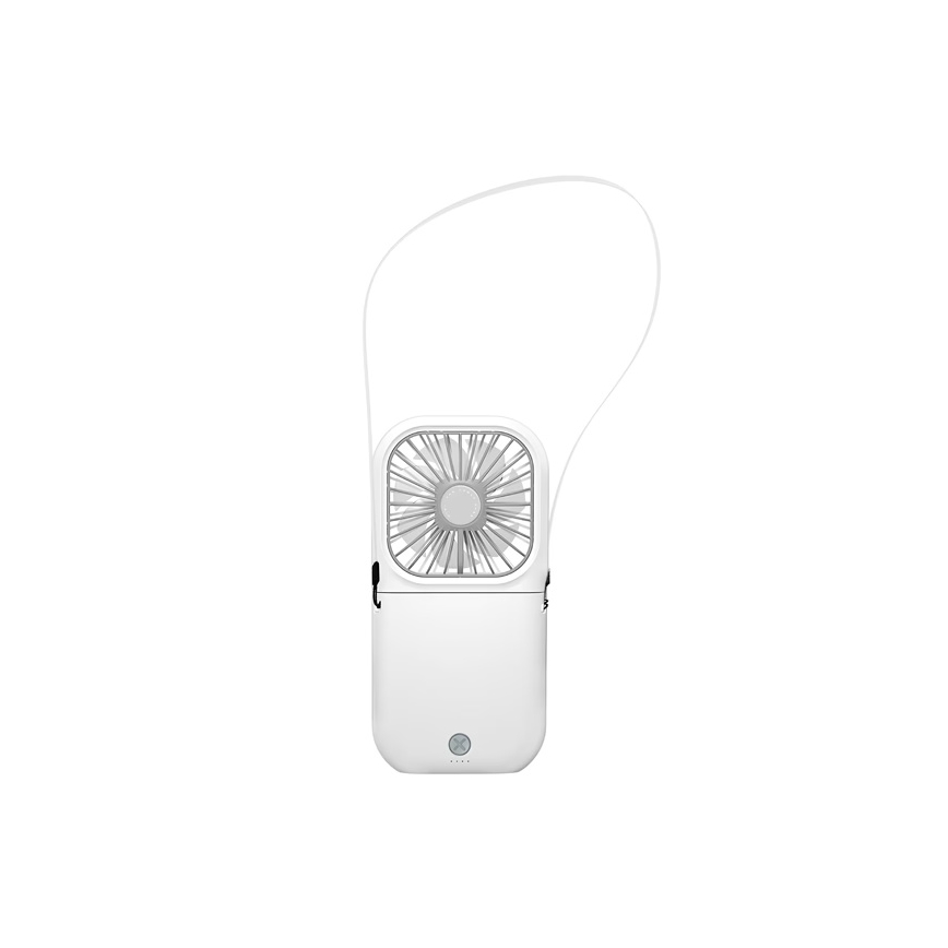 Ventilateur de poche rechargeable 5 W/5 V 2500 mAh blanc