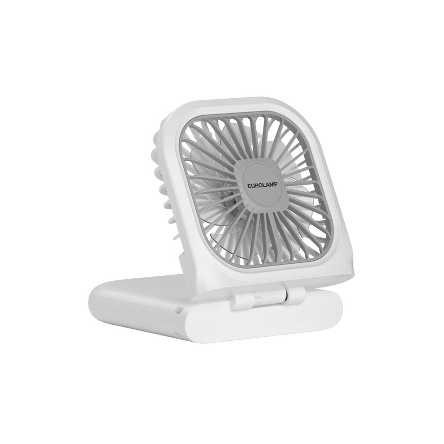 Ventilateur de poche rechargeable 5 W/5 V 2500 mAh blanc