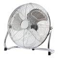 Ventilateur de sol, 45 cm, 3 vitesses, chrome, 140W