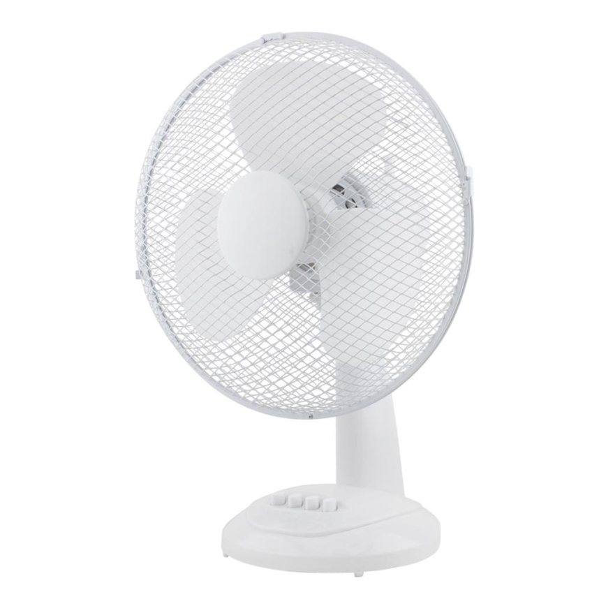Ventilateur de table 30 cm, blanc, 3 vitesses, 40 W