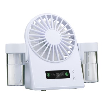 Ventilateur de table rechargeable à brumisation 3,7 V 1200 mAh