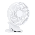 Ventilateur de table rechargeable avec pince VIENTO 6W/5V 2000 mAh blanc