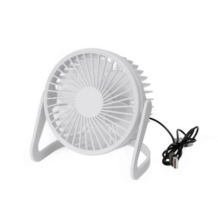 Ventilateur de table USB Ø 15 cm blanc