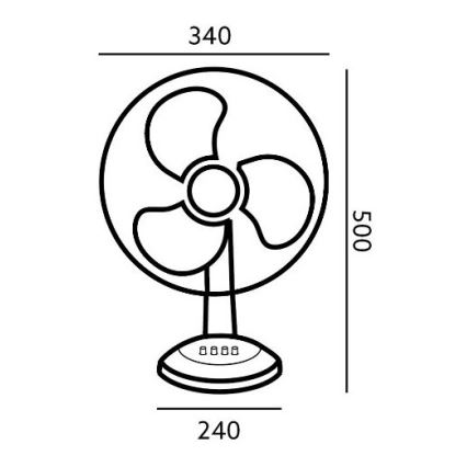 Ventilateur de table VIENTO 40W/230V blanc