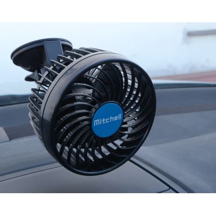 Ventilateur de voiture sur ventouse 4W/12V noir