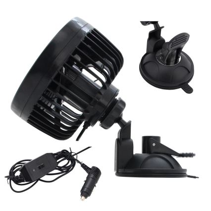 Ventilateur de voiture sur ventouse 4W/12V noir