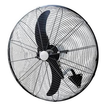 Ventilateur mural 200 W/230 V, Ø 76 cm, noir + télécommande