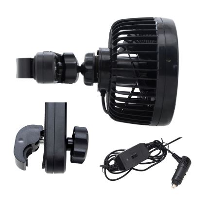 Ventilateur pour appui-tête de voiture 4W/12V noir