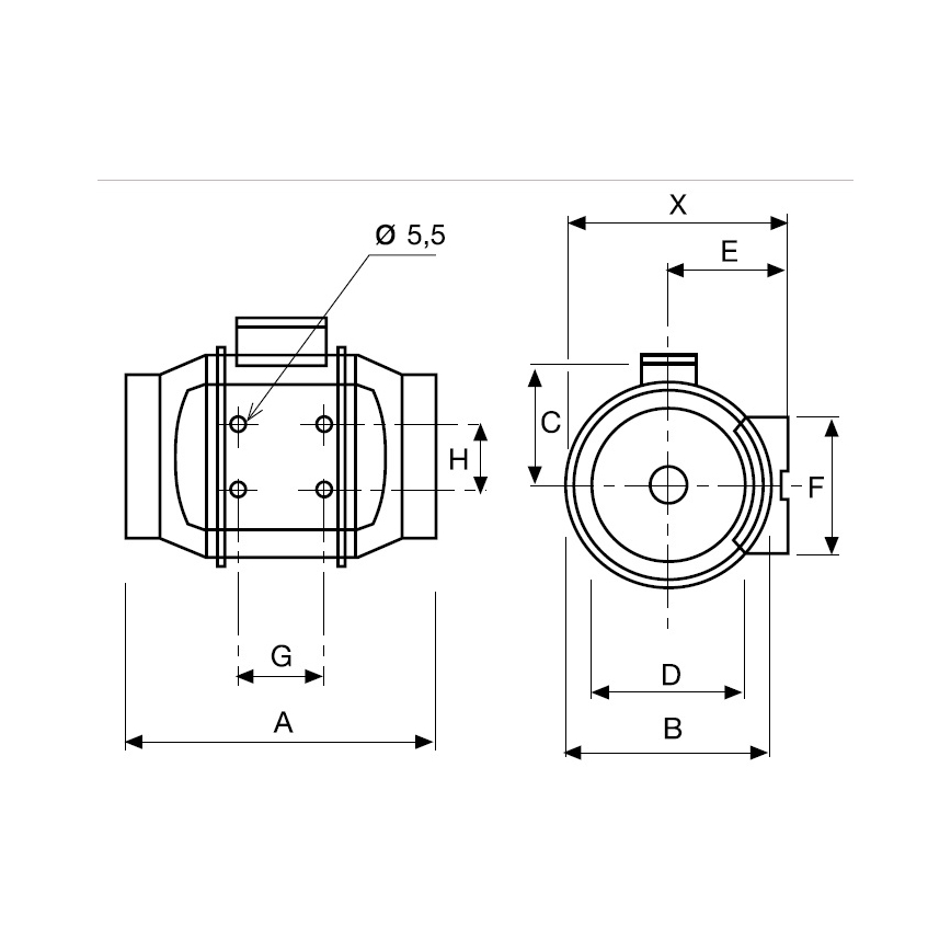 Ventilateur salle de bain TD-250/100 24W/230V IP44
