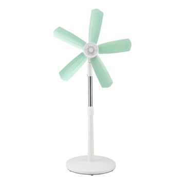 Ventilateur sur pied 15W/230V 100 cm blanc/vert