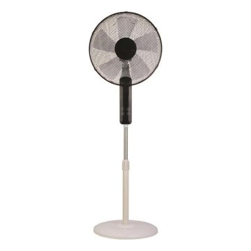 Ventilateur sur pied 60 W/230 V, hauteur 135 cm, blanc/noir + télécommande