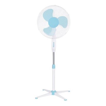 Ventilateur sur pied 60W/230V 125 cm blanc/bleu