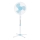 Ventilateur sur pied 60W/230V 125 cm blanc/bleu
