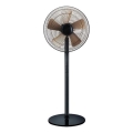 Ventilateur sur pied 60W/230V 126 cm doré/noir