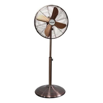 Ventilateur sur pied 60W/230V Ø 40 cm, finition cuivrée