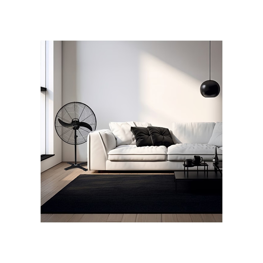 Ventilateur sur pied industriel 115W/230V 188 cm noir