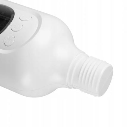 Ventilateur sur pied LED rechargeable avec éclairage LED/4,8W/5V USB 7200 mAh, blanc + télécommande