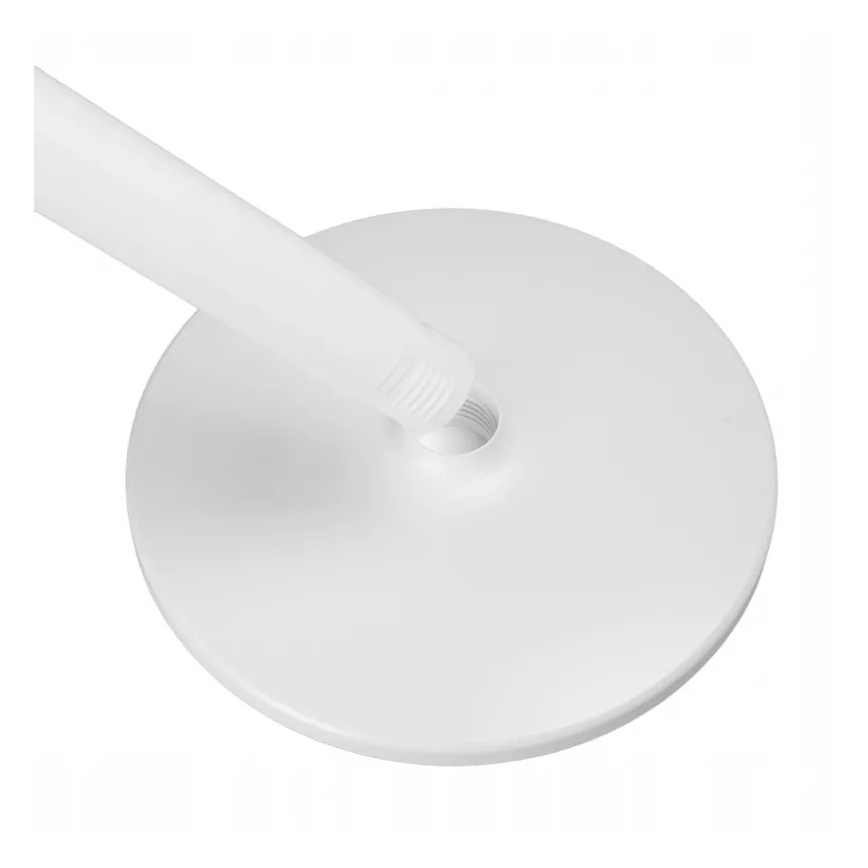 Ventilateur sur pied LED rechargeable avec éclairage LED/4,8W/5V USB 7200 mAh, blanc + télécommande