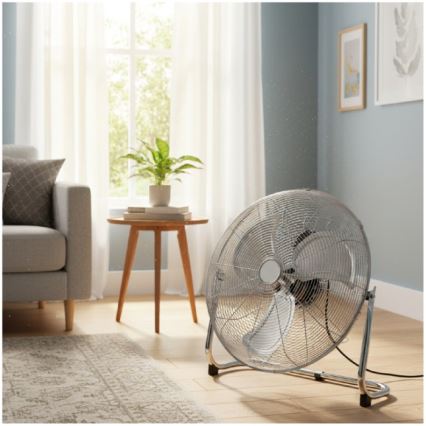 Ventilateur sur pied VIENTO 200W/230V chrome brillant