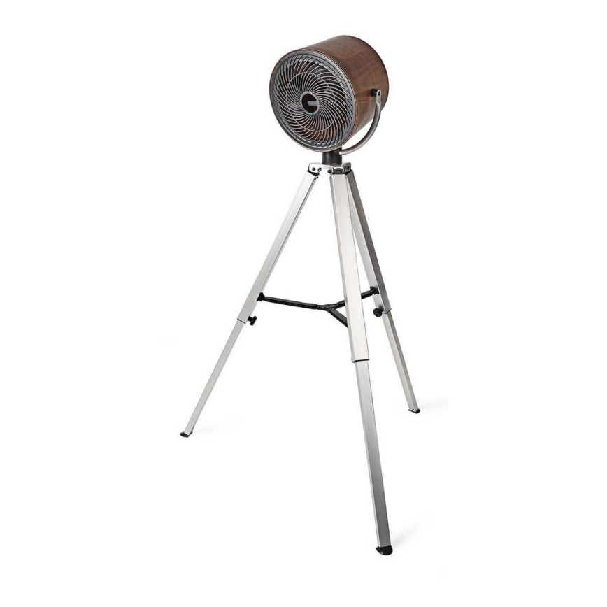 Ventilateur sur trépied 45W/230V wengé/argent