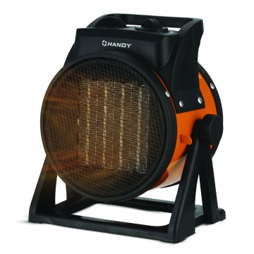 Ventilator met keramisch verwarmingselement 1000/2000W/230V oranje/zwart