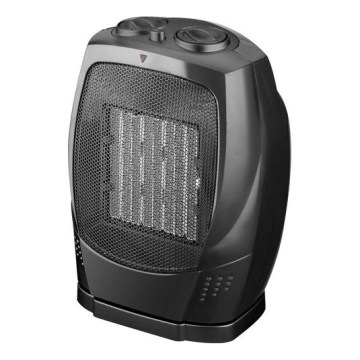 Ventilator met keramisch verwarmingselement RIN 1500W/230V zwart