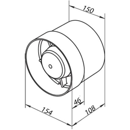 Ventilator VENTS 150VKO potr.15cm