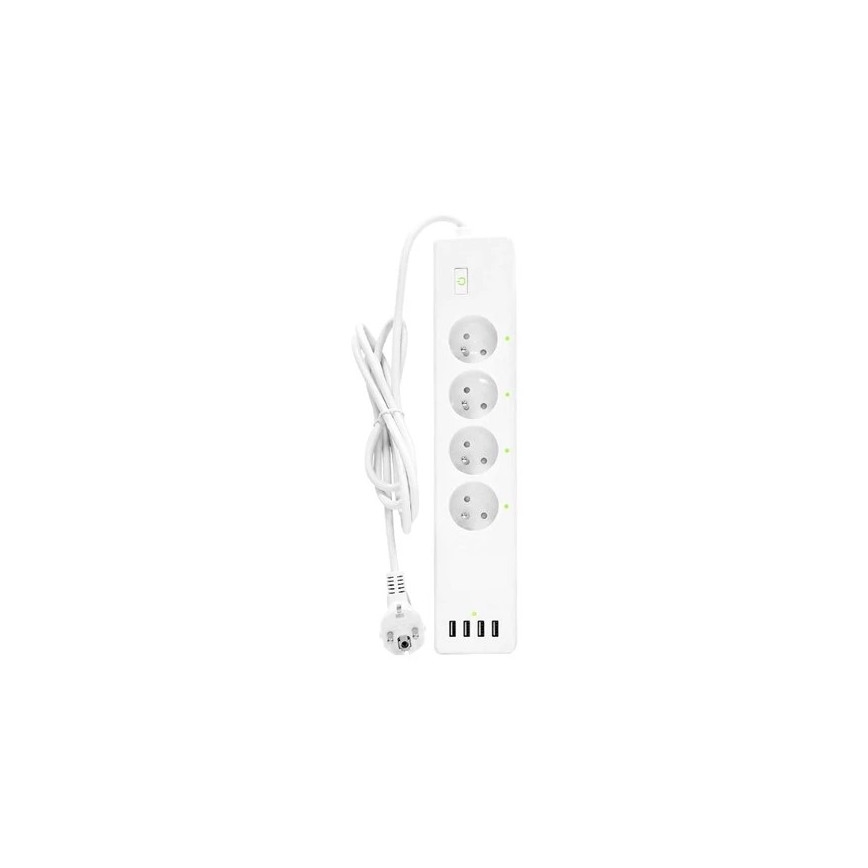 Verlengkabel met schakelaar SMART 1,8 m 4Z + 4xUSB Wi-Fi Tuya