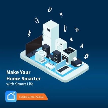 Verlengkabel met schakelaar SMART 1,8 m 4Z + 4xUSB Wi-Fi Tuya