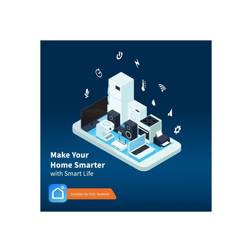 Verlengkabel met schakelaar SMART 1,8 m 4Z + 4xUSB Wi-Fi Tuya