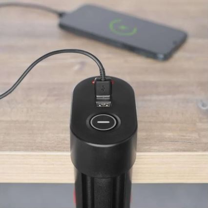 Verlengsnoer met bevestiging aan tafel 3Z + 3xUSB 1,5m zwart