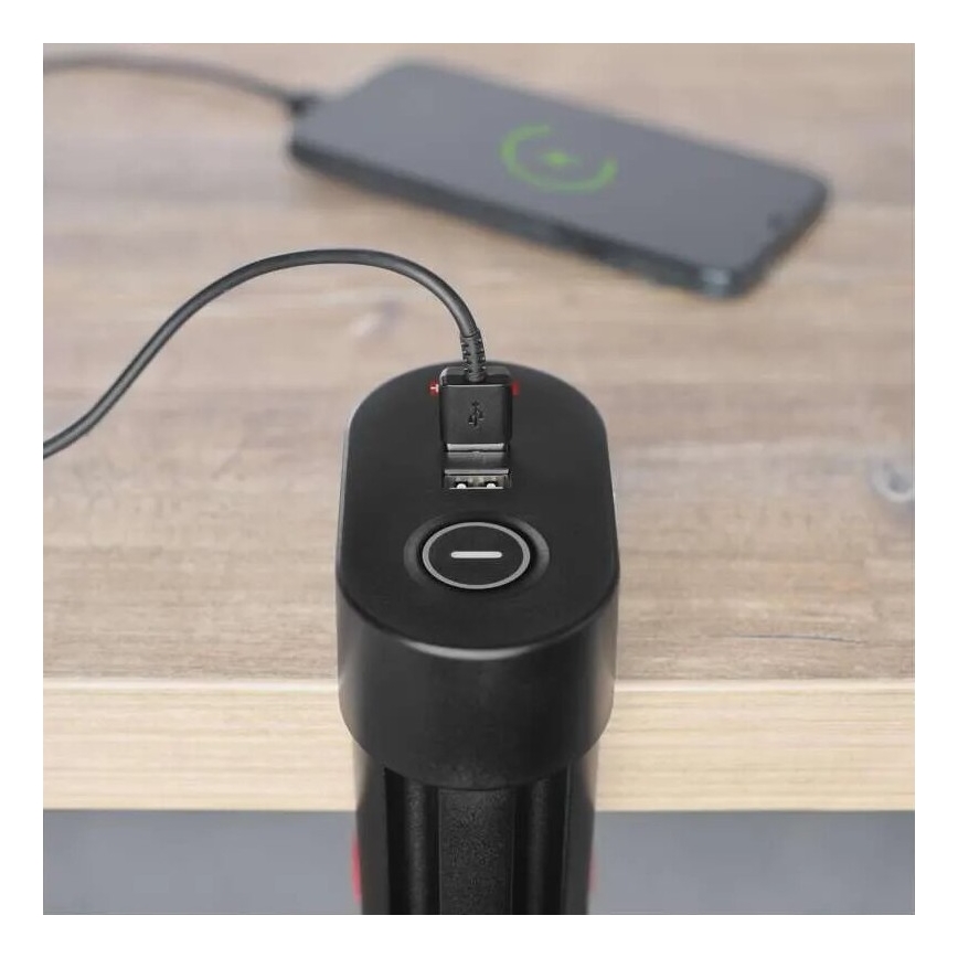 Verlengsnoer met bevestiging aan tafel 3Z + 3xUSB 1,5m zwart