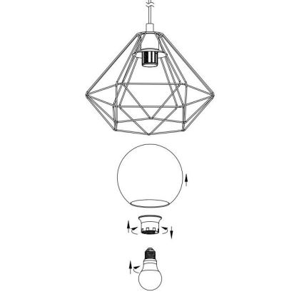 Verre de rechange pour suspension et lampe de table Eglo Vernham