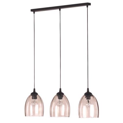 Verre de rechange pour lustre à douille E27, Ø 17 cm, beige fumé