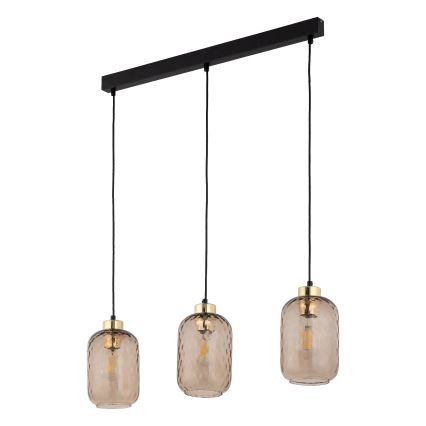 Verre de rechange pour lustre et applique murale PESCARA E27 Ø 14 cm brun fumé
