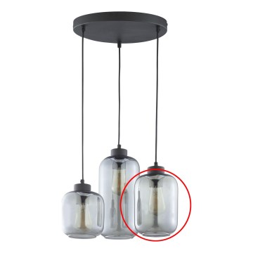 Verre de rechange pour lustre GRAFIT E27 Ø 14 cm, gris fumé