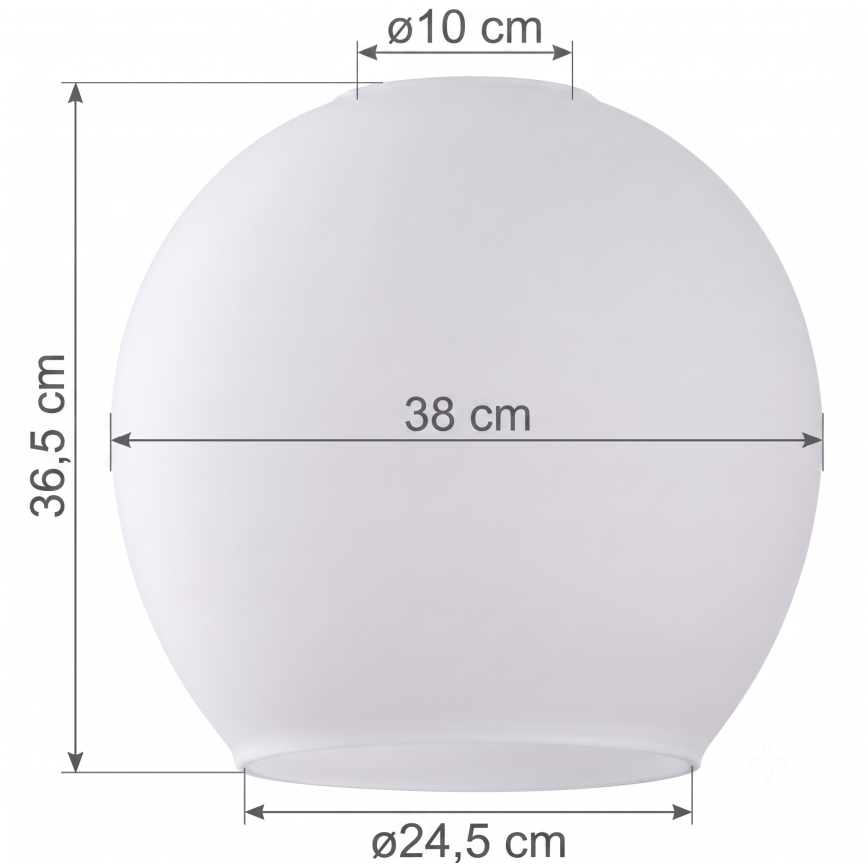 Verre de rechange pour lustre KULA E27 Ø 38 cm blanc/transparent